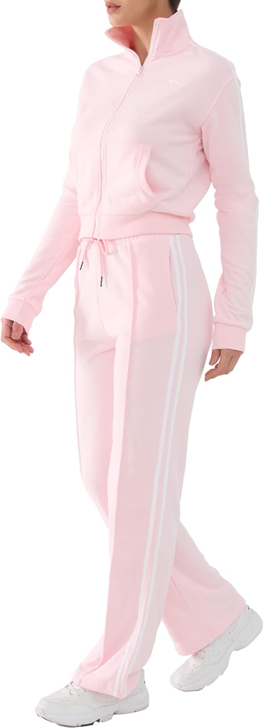 Track suit women 2-piece spring lounge set zip sweatshirt and jogger pants set