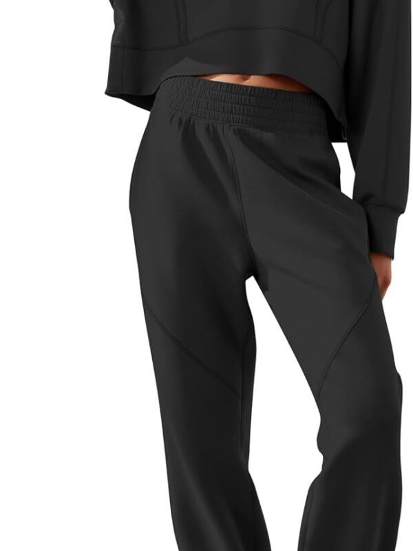 Women 2-piece lounge set cropped sweatshirt joggers fashion sweatsuit set