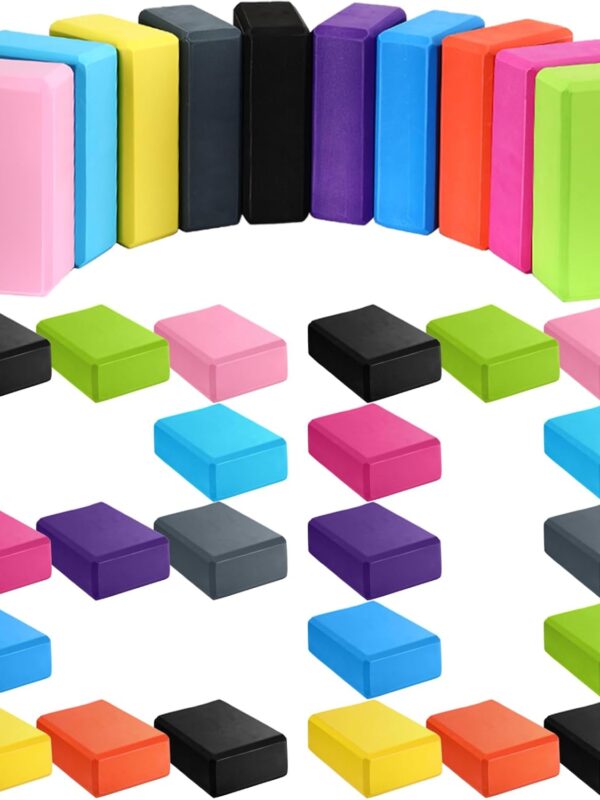 20 Pcs Foam EVA Yoga Blocks Lightweight Yoga Bricks Non Slip Supportive Foam Blocks Yoga Prop Accessories for Yoga, Pilates, Stretching and Meditation, Women Men Yogi Yoga Beginners