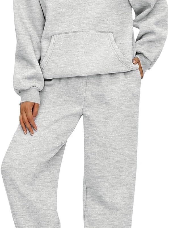 Women 2-piece hoodie sweatsuit baggy sweatshirt sweatpants pocket set
