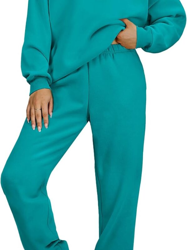 Women 2-piece sweatsuit half zip sweatshirt jogger pants tracksuit lounge set