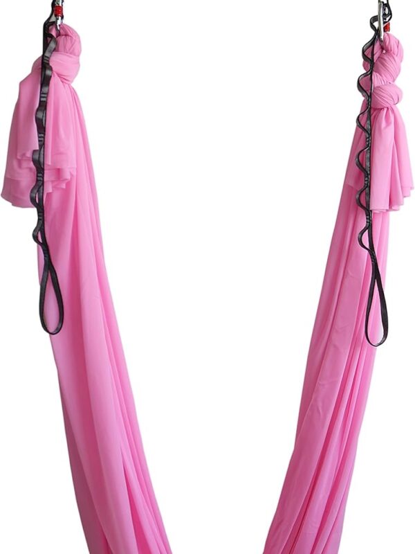 Aerial Yoga Hammock 5.5 Yards Yoga Swing Pilates Silk Home Gym Fitness Include hardware, Pose Guide
