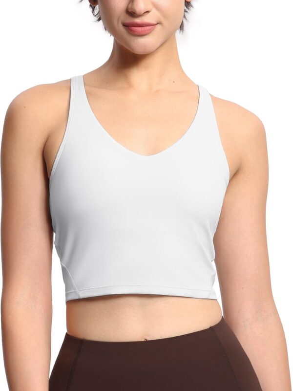 Women' Sports Bra Longline Wirefree Padded with Medium Support