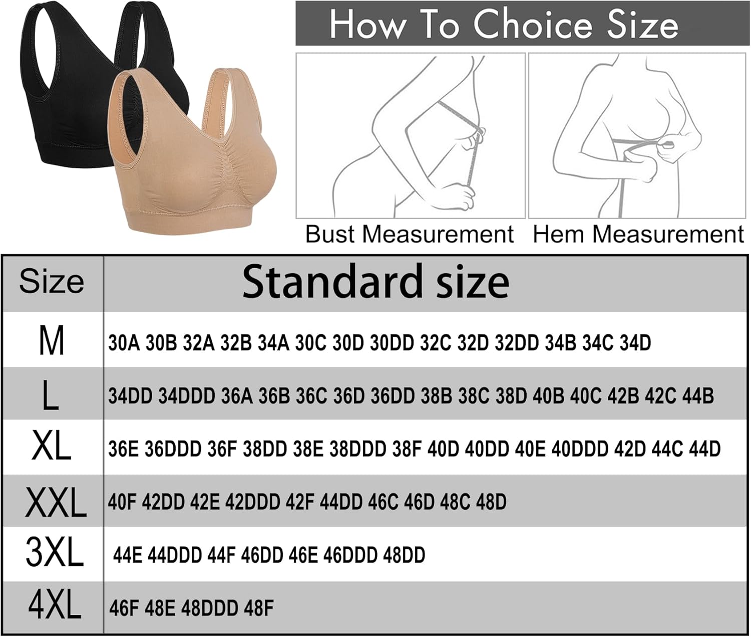 3 Pack Sports Bras for Women Wirefree Padded Workout Yoga Gym Fitness Bra Medium Support - Image 2