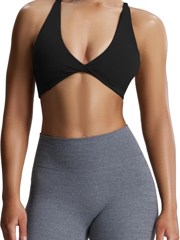 Women Workout Sports Bras Fitness  Low Impact Bra Yoga Crop Tank