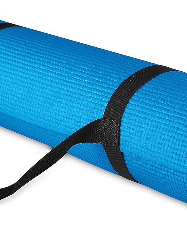All Purpose 1/4-Inch High Density Anti-Tear Exercise Yoga Mat with Carrying Strap, Multiple Colors