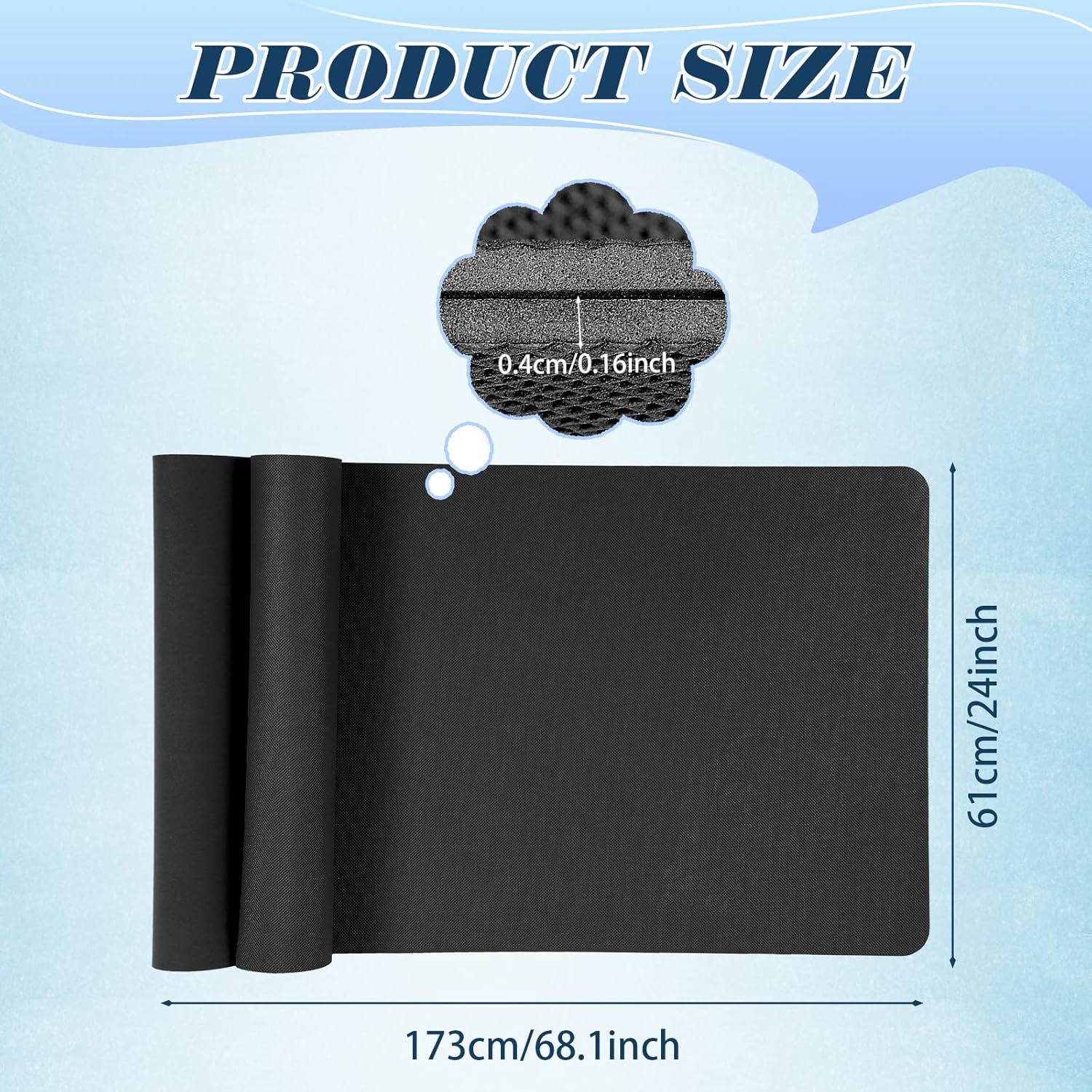 10 Pack Yoga Mats Bulk, 68'' x 24'' x 4mm Thick Yoga Mats for Kids and Adult Gym Mats Bundle Latex Free Exercise Mats with Non Slip Texture for Outdoor Yoga, Pilates or Workout - Image 2